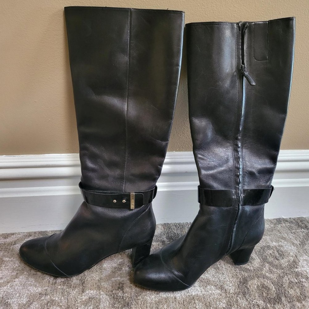 Cole Haan black tall boots